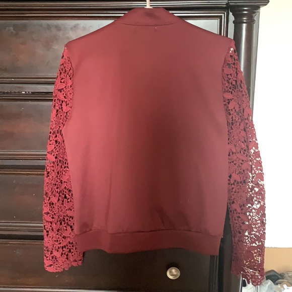 Floral Sleeved Bomber Jacket - Picture 4 of 4